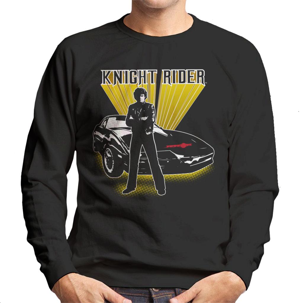 Knight Rider Michael Knight Yellow Glow Men's Sweatshirt-ALL + EVERY