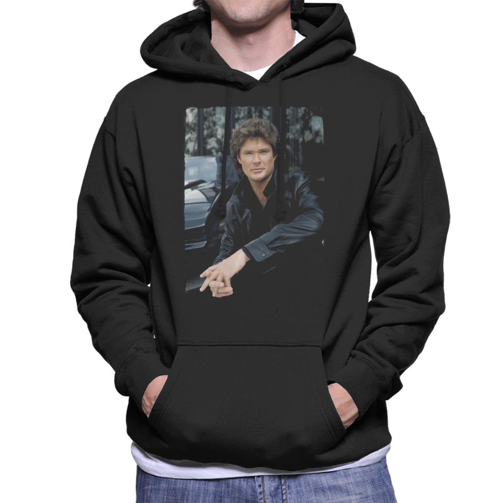 Knight Rider Michael Knight Headshot Men's Hooded Sweatshirt-ALL + EVERY