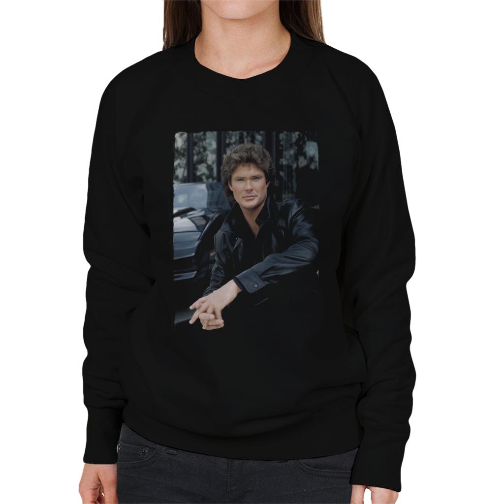 Knight Rider Michael Knight Headshot Women's Sweatshirt-ALL + EVERY