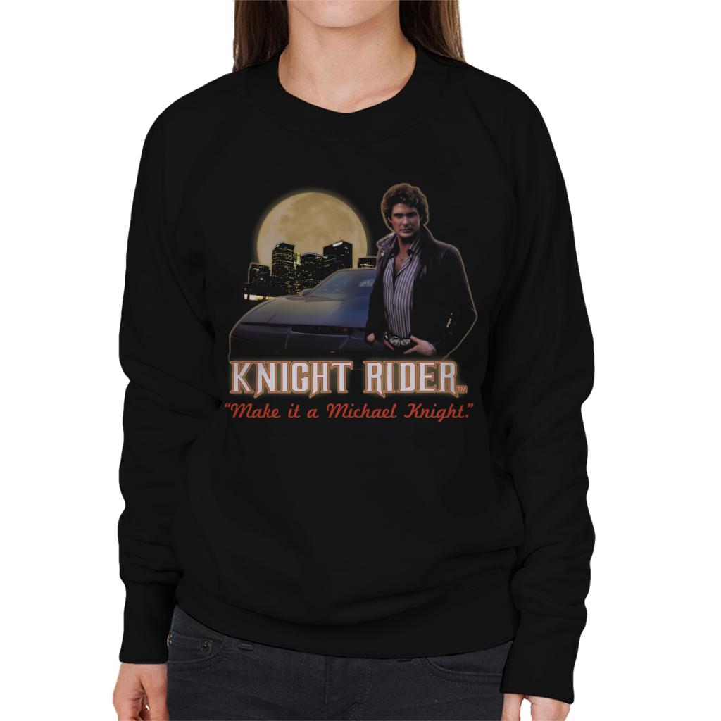 Knight Rider Make It A Michael Knight Women's Sweatshirt-ALL + EVERY