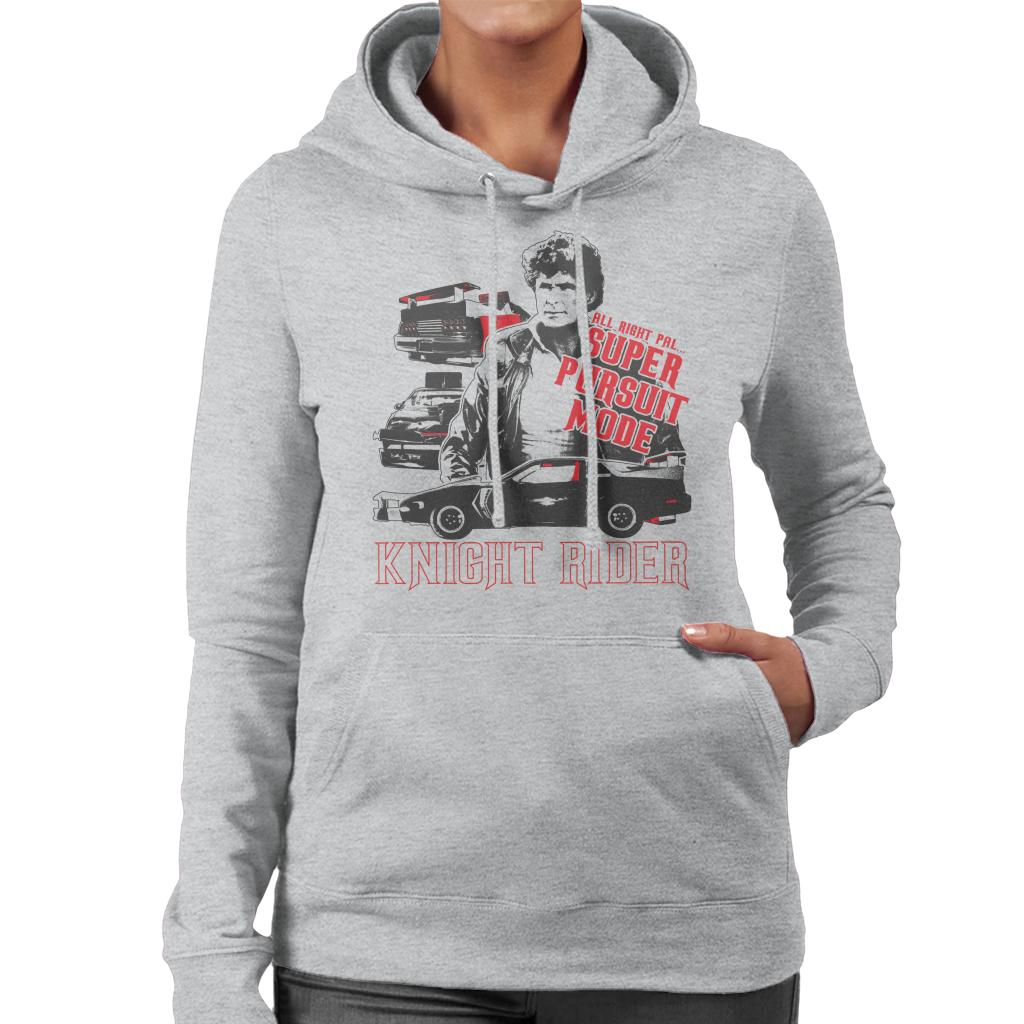 Knight Rider All Right Pal Super Pursuit Mode Women's Hooded Sweatshirt-ALL + EVERY