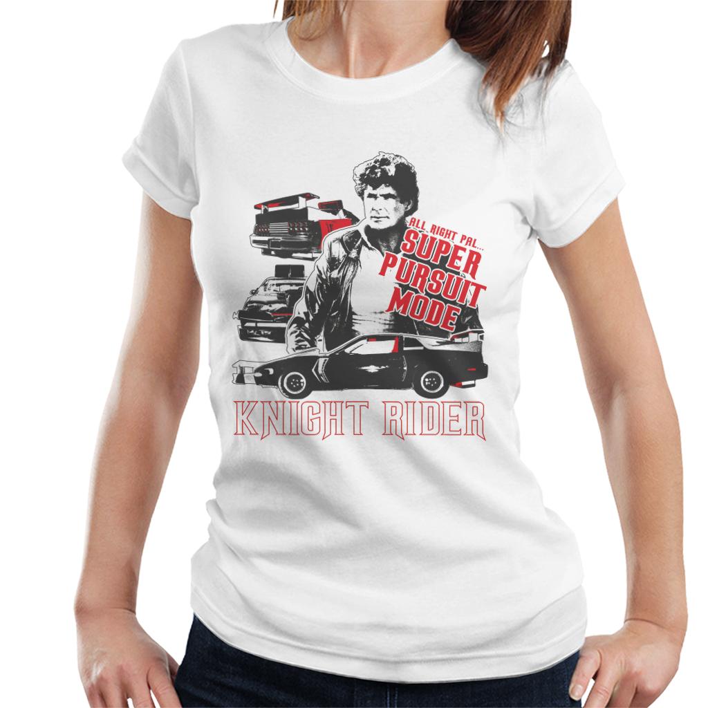 Knight Rider All Right Pal Super Pursuit Mode Women's T-Shirt-ALL + EVERY