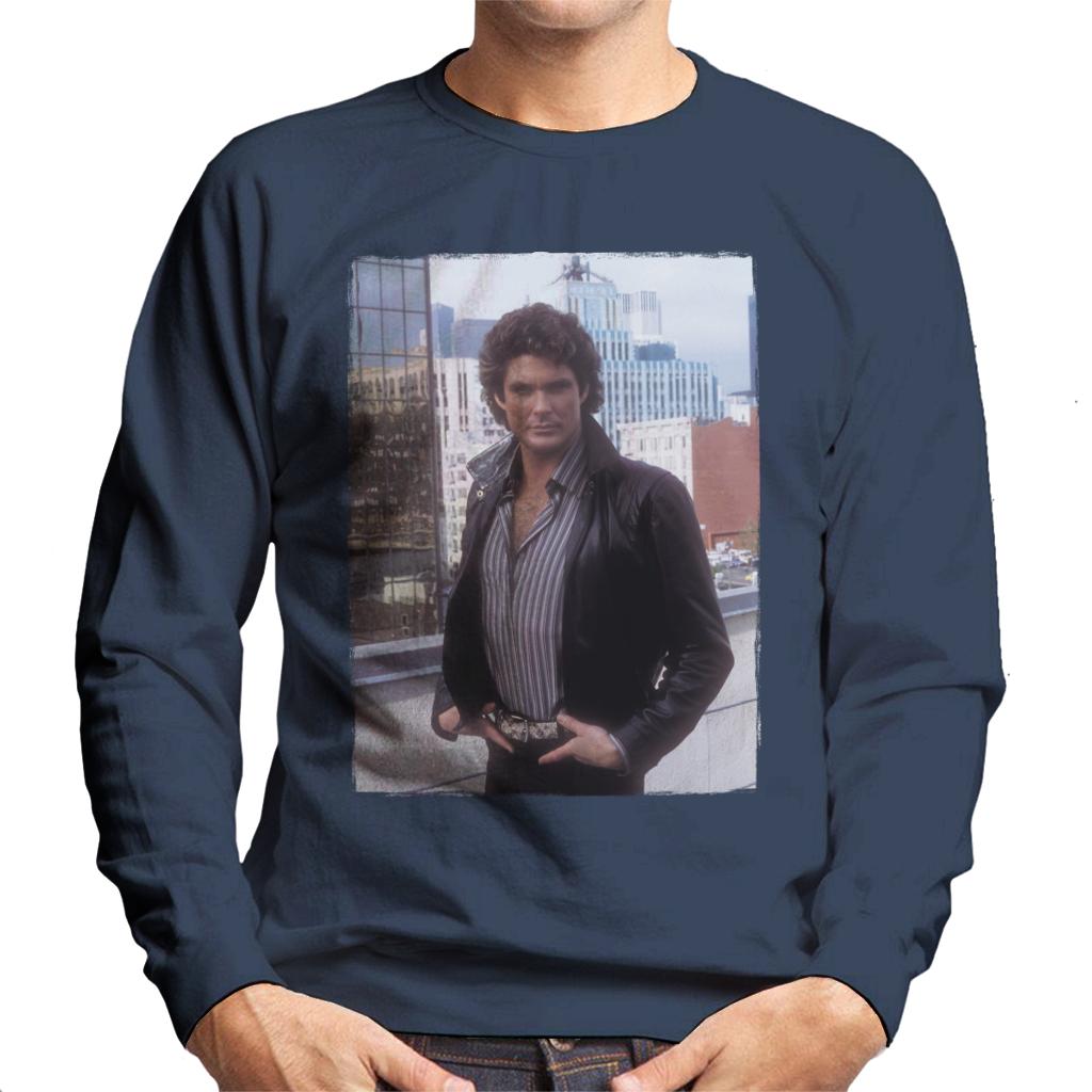 Knight Rider City Headshot Men's Sweatshirt-ALL + EVERY