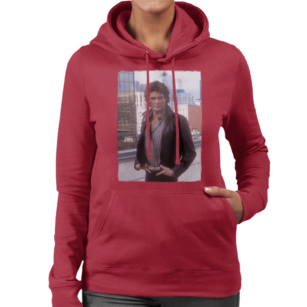 Knight Rider City Headshot Women's Hooded Sweatshirt-ALL + EVERY