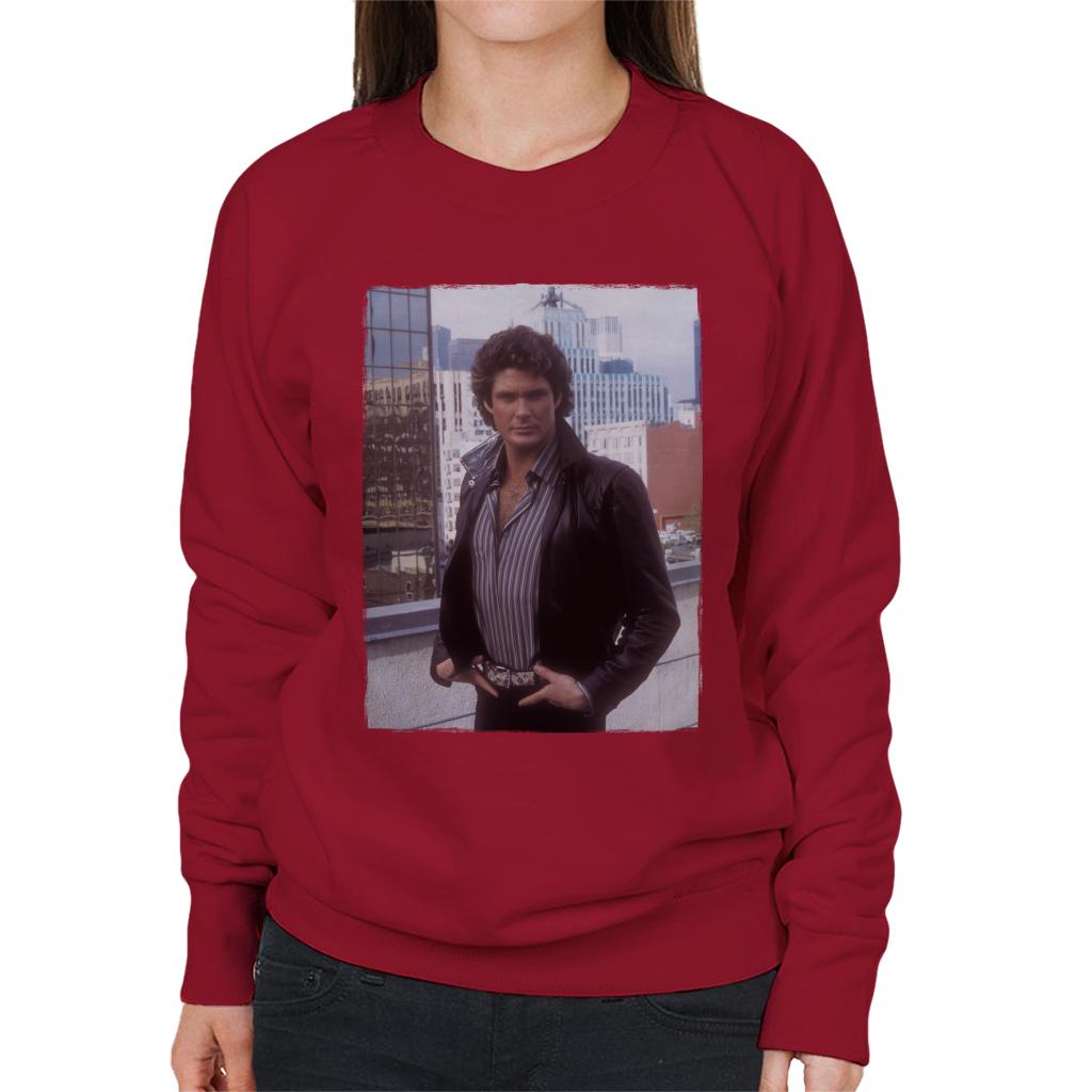 Knight Rider City Headshot Women's Sweatshirt-ALL + EVERY