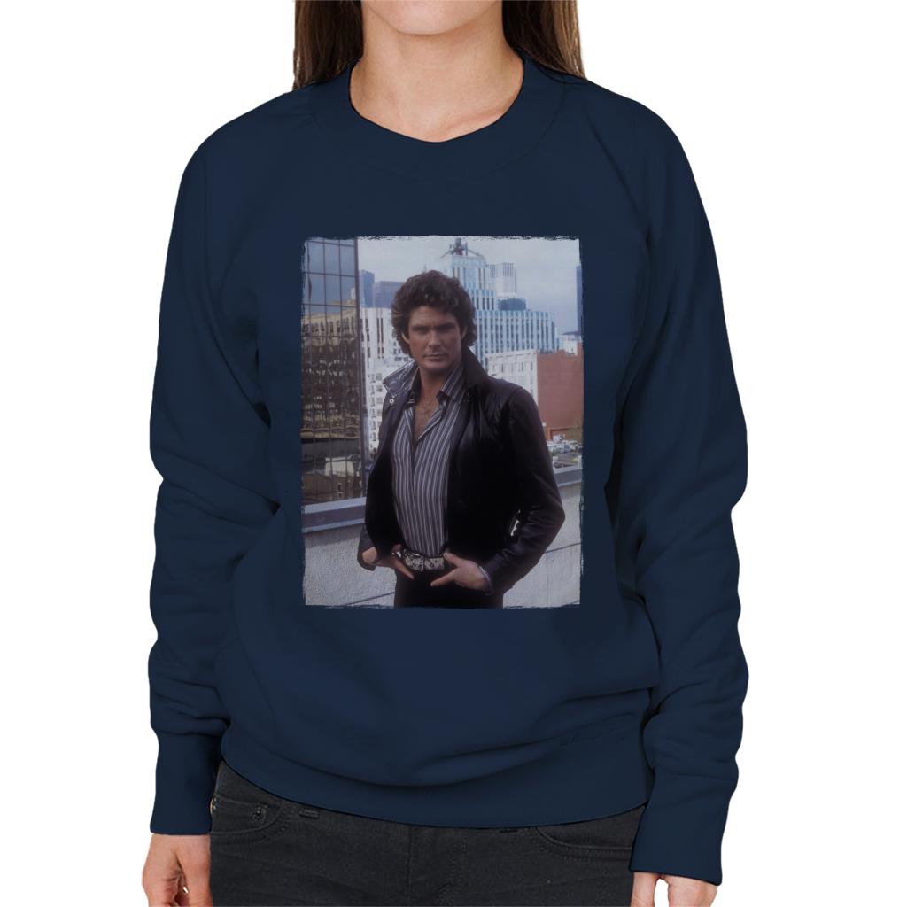 Knight Rider City Headshot Women's Sweatshirt-ALL + EVERY