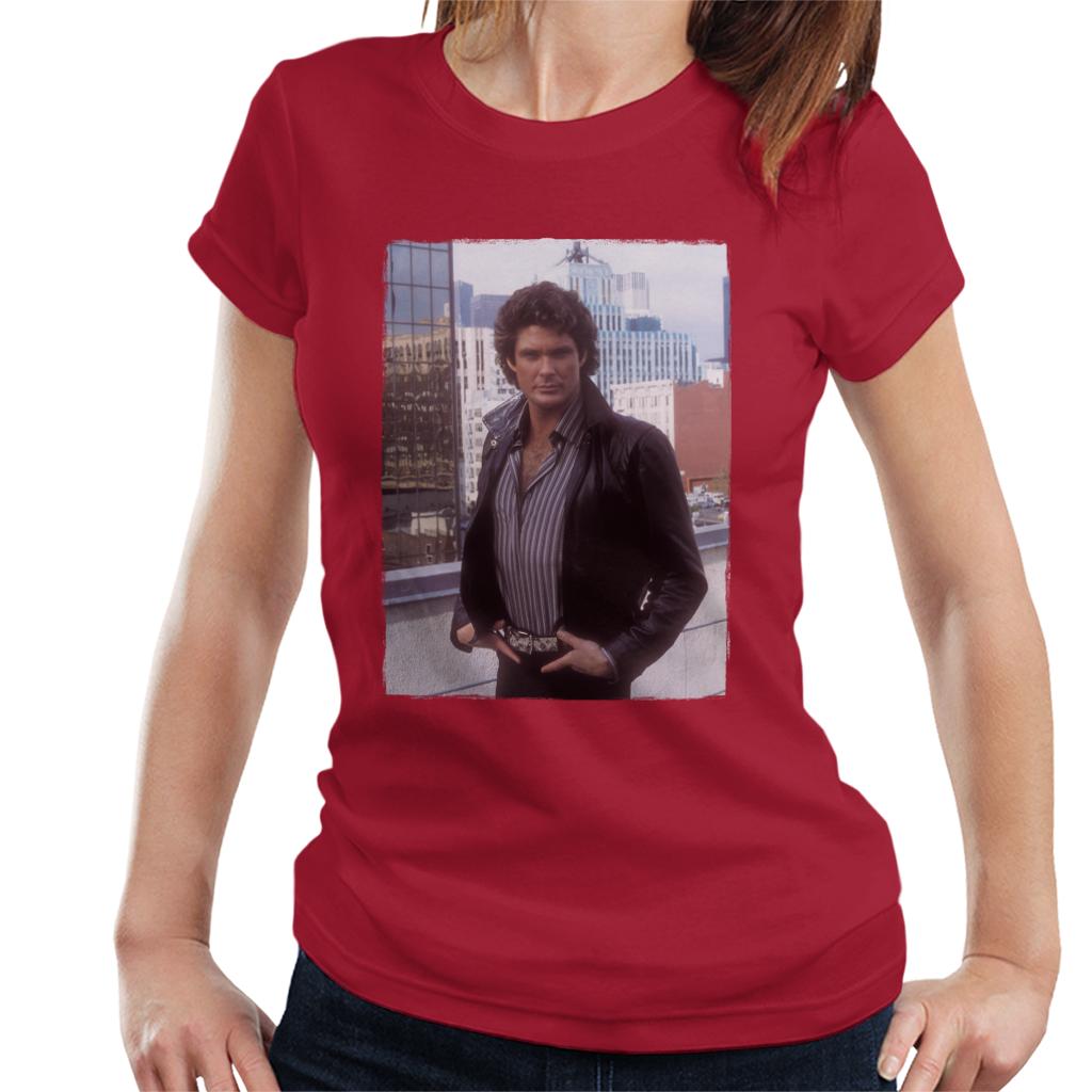 Knight Rider City Headshot Women's T-Shirt-ALL + EVERY