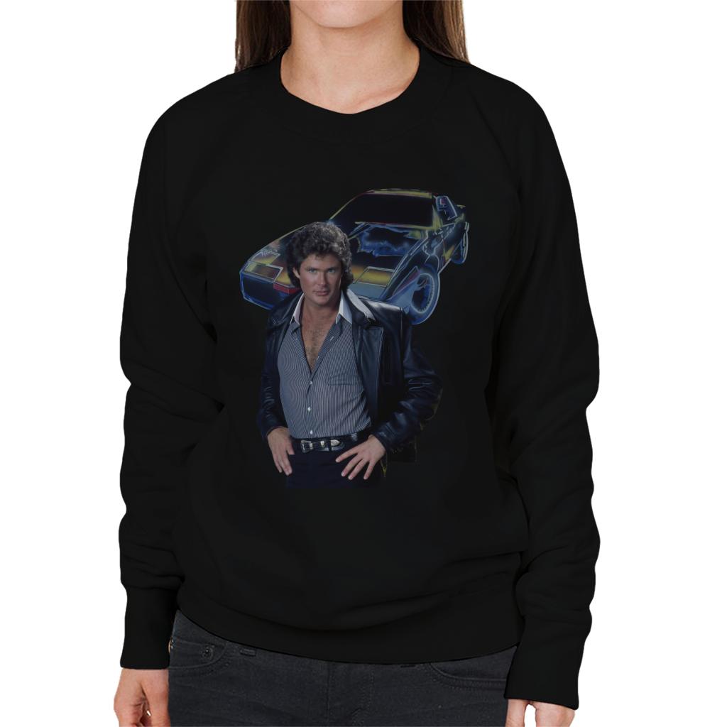 Knight Rider Michael Knight And KITT Women's Sweatshirt-ALL + EVERY