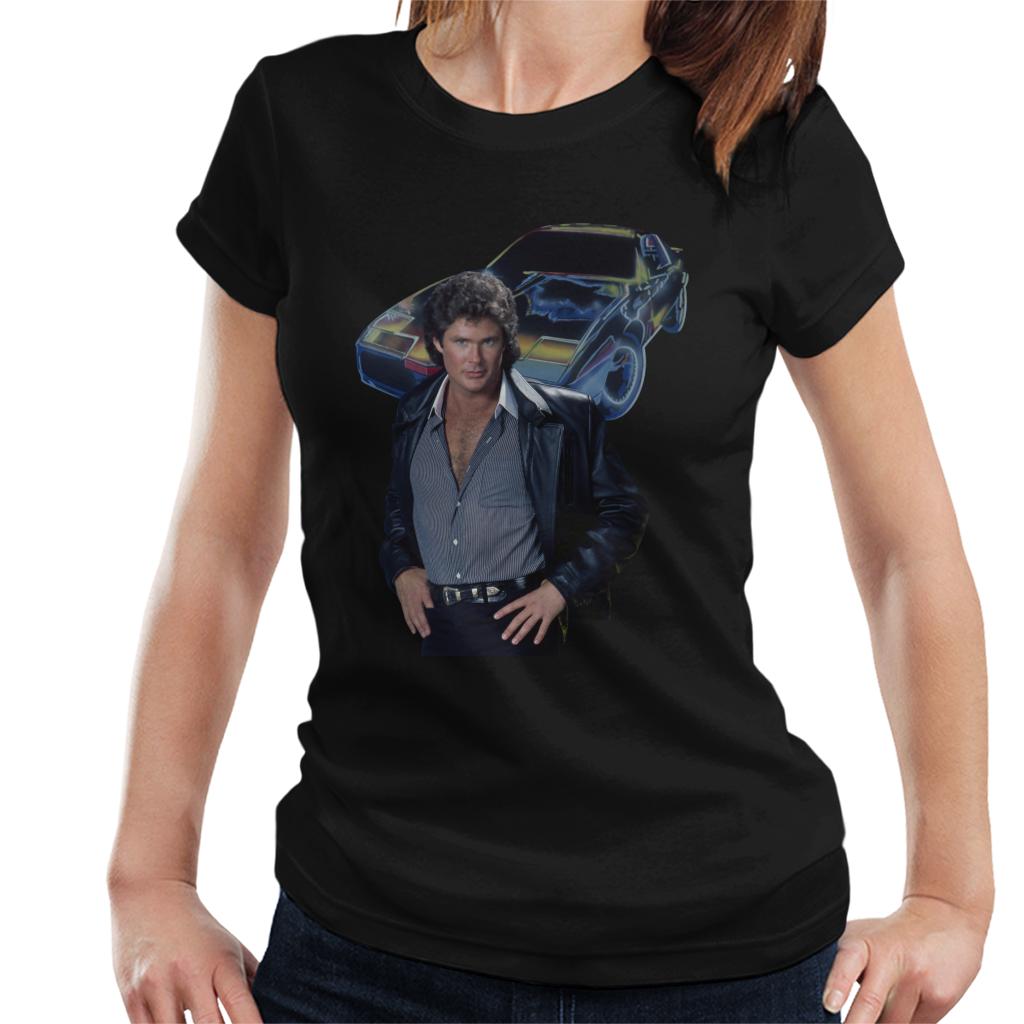 Knight Rider Michael Knight And KITT Women's T-Shirt-ALL + EVERY