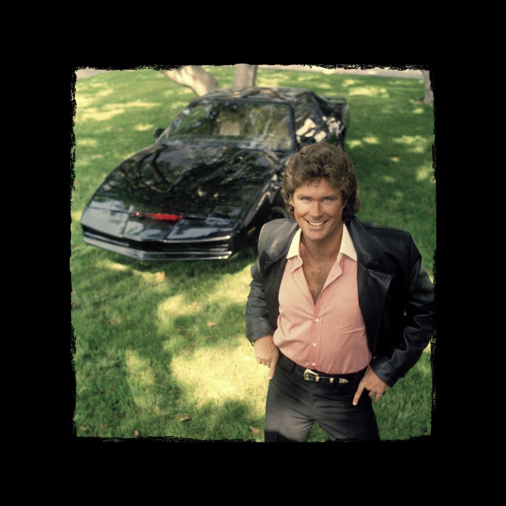 Knight Rider Michael Knight Smiling With KITT Men's Sweatshirt-ALL + EVERY