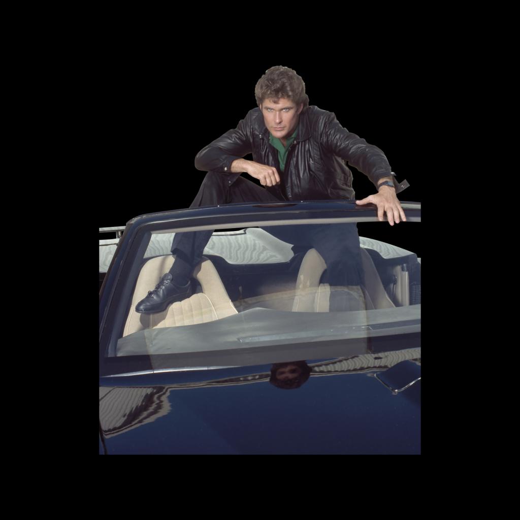 Knight Rider Michael Knight Sitting In KITT Men's Hooded Sweatshirt-ALL + EVERY