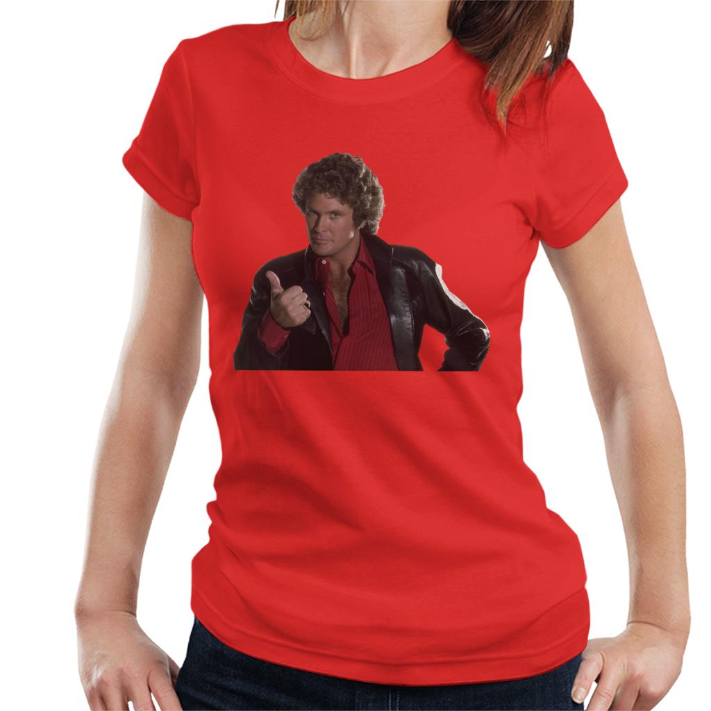 Knight Rider Michael Knight Thumbs Up Women's T-Shirt-ALL + EVERY