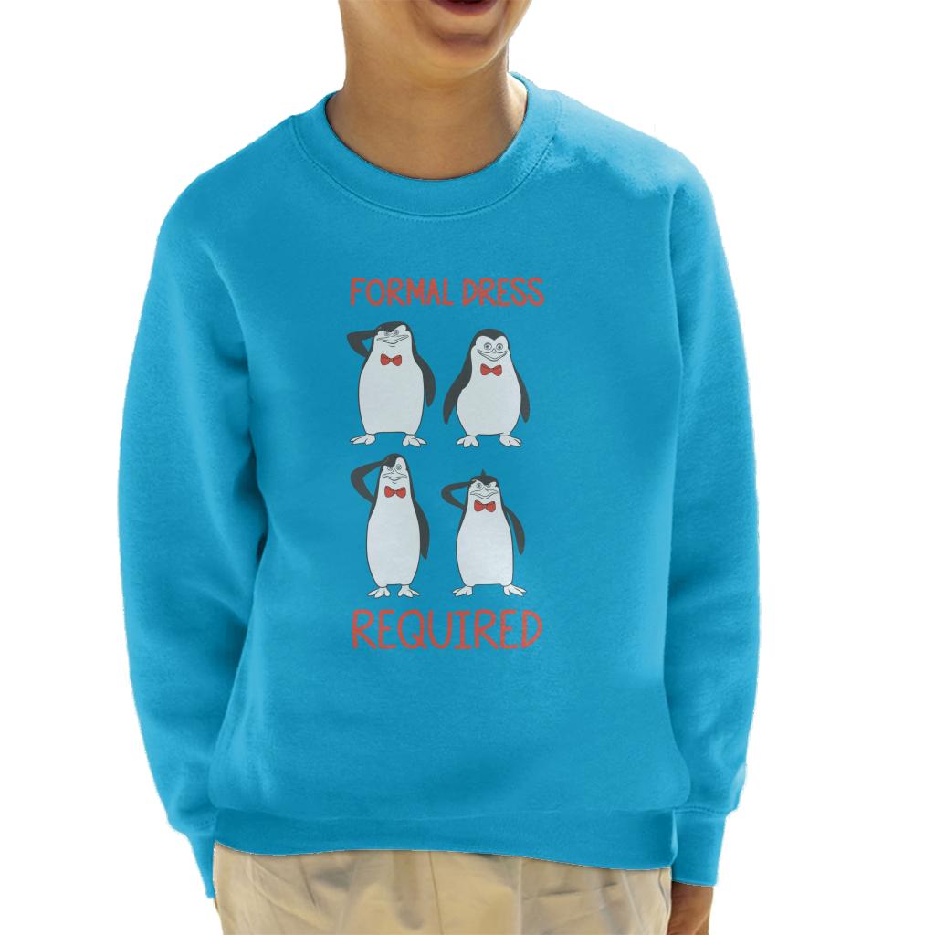 Madagascar Penguins Formal Dress Required Kids Sweatshirt-ALL + EVERY