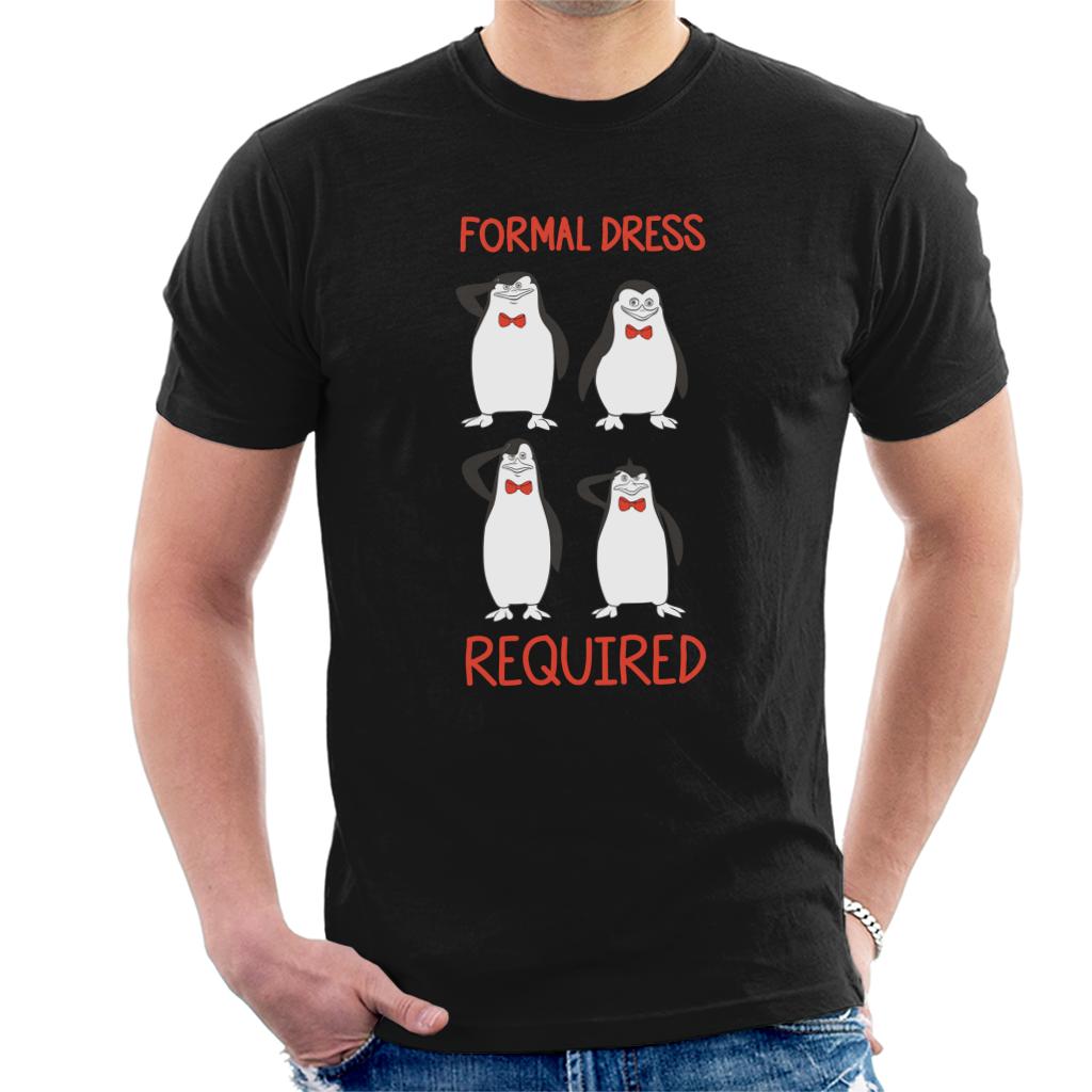 Madagascar Penguins Formal Dress Required Men's T-Shirt-ALL + EVERY