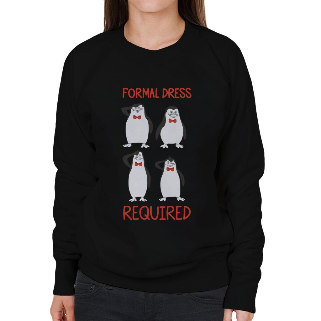 Madagascar Penguins Formal Dress Required Women's Sweatshirt-ALL + EVERY