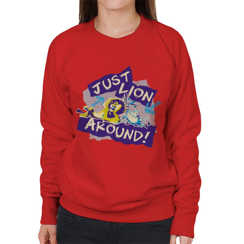 Madagascar Alex And Marty Just Lion Around Women's Sweatshirt-ALL + EVERY
