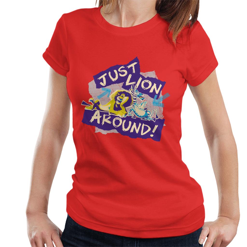 Madagascar Alex And Marty Just Lion Around Women's T-Shirt-ALL + EVERY