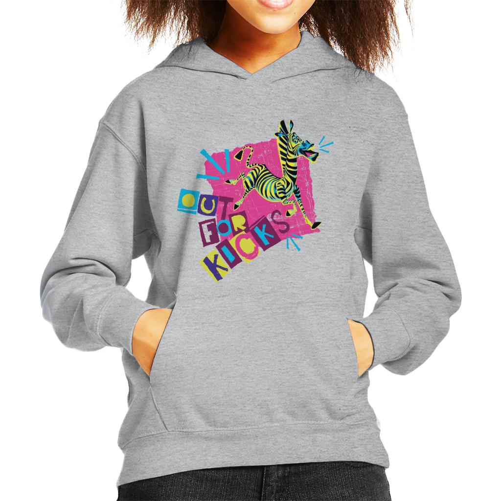 Madagascar Marty Out For Kicks Kids Hooded Sweatshirt-ALL + EVERY