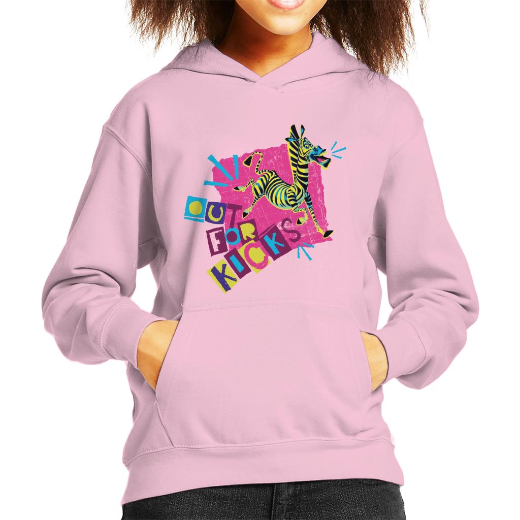 Madagascar Marty Out For Kicks Kids Hooded Sweatshirt-ALL + EVERY