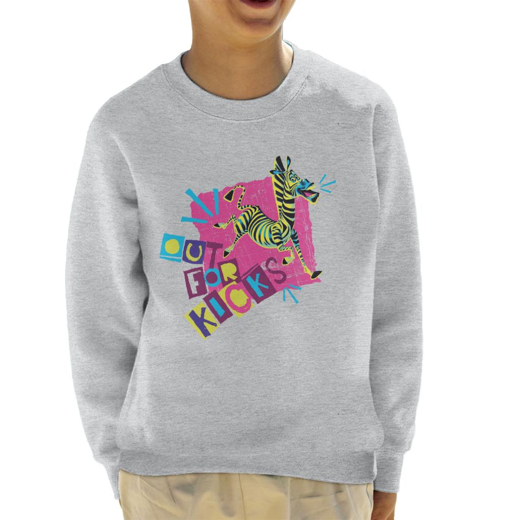 Madagascar Marty Out For Kicks Kids Sweatshirt-ALL + EVERY