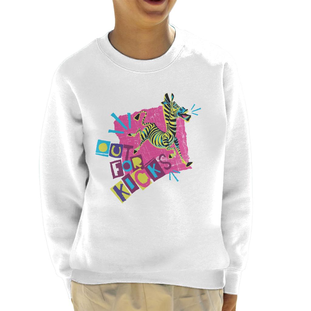 Madagascar Marty Out For Kicks Kids Sweatshirt-ALL + EVERY