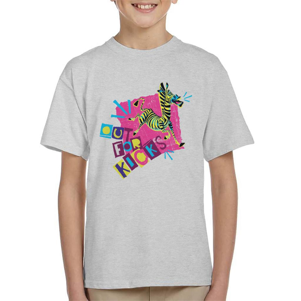 Madagascar Marty Out For Kicks Kids T-Shirt-ALL + EVERY