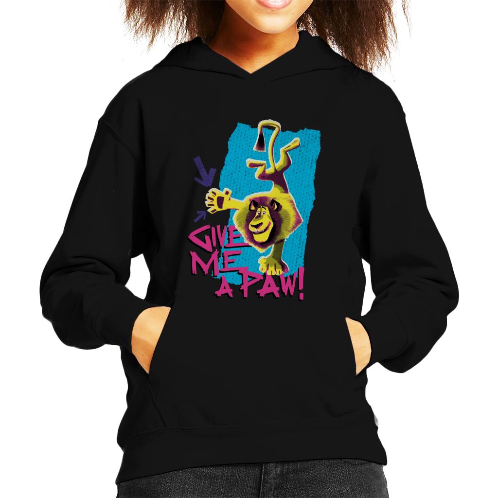 Madagascar Alex Give Me A Paw Kids Hooded Sweatshirt-ALL + EVERY