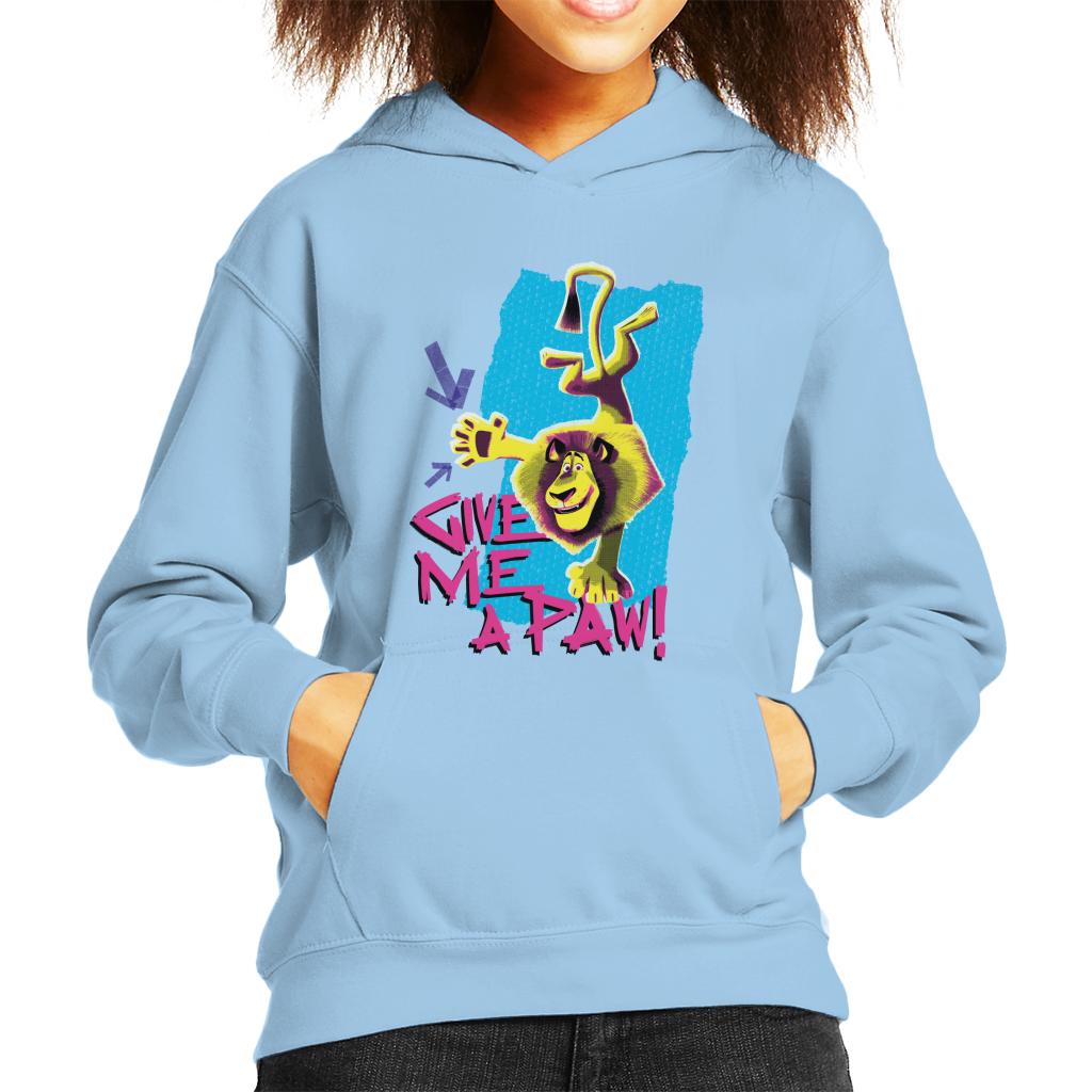 Madagascar Alex Give Me A Paw Kids Hooded Sweatshirt-ALL + EVERY