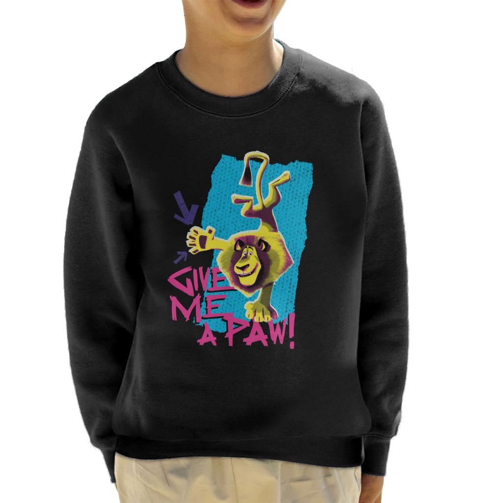 Madagascar Alex Give Me A Paw Kids Sweatshirt-ALL + EVERY