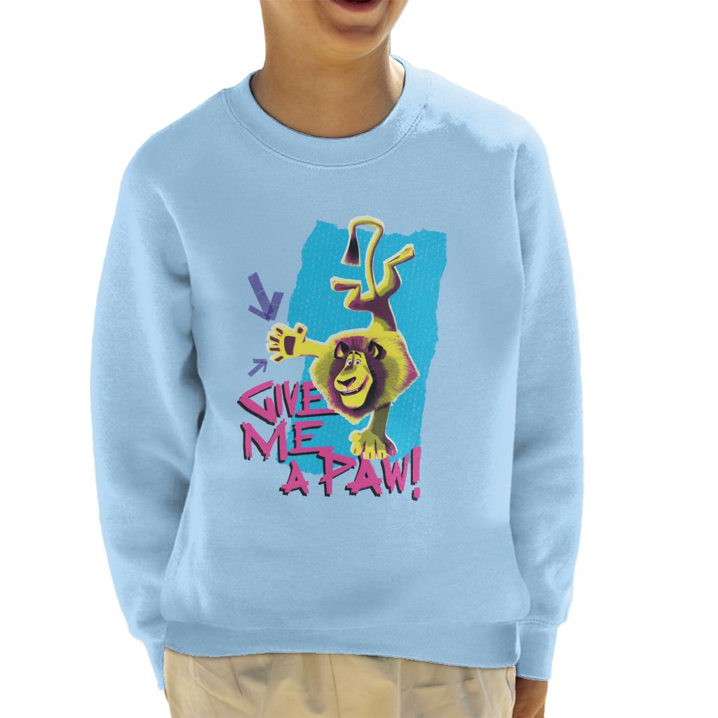 Madagascar Alex Give Me A Paw Kids Sweatshirt-ALL + EVERY