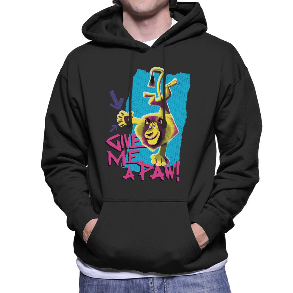 Madagascar Alex Give Me A Paw Men's Hooded Sweatshirt-ALL + EVERY