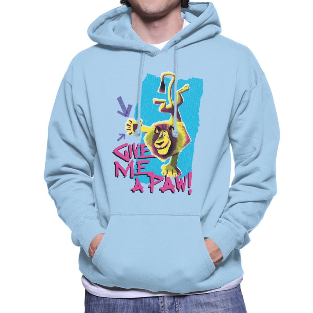 Madagascar Alex Give Me A Paw Men's Hooded Sweatshirt-ALL + EVERY