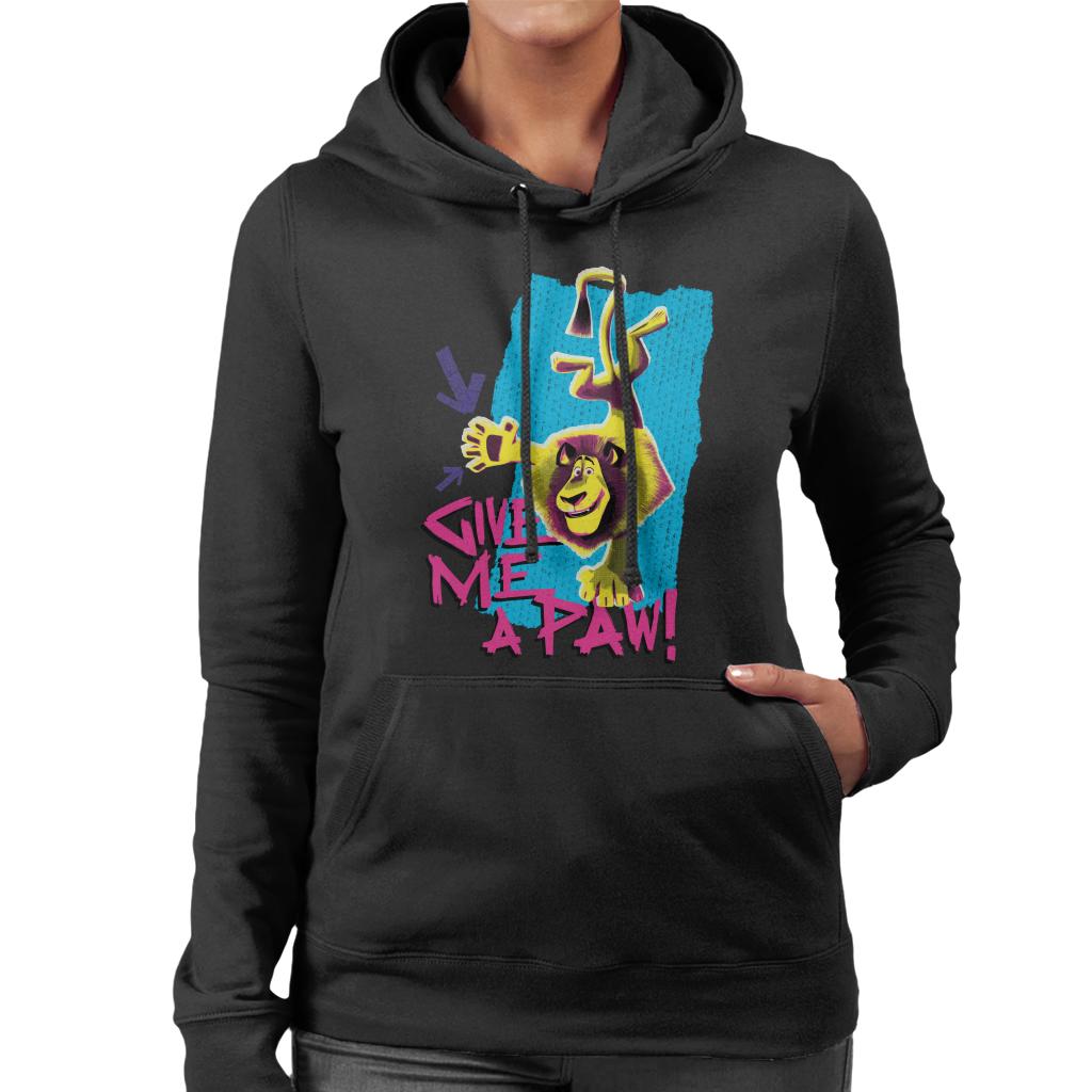 Madagascar Alex Give Me A Paw Women's Hooded Sweatshirt-ALL + EVERY