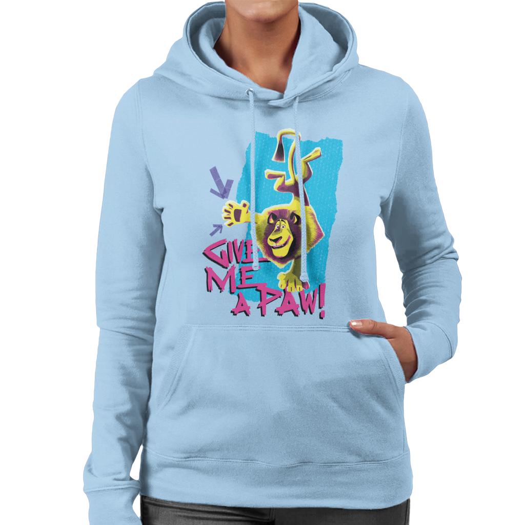 Madagascar Alex Give Me A Paw Women's Hooded Sweatshirt-ALL + EVERY