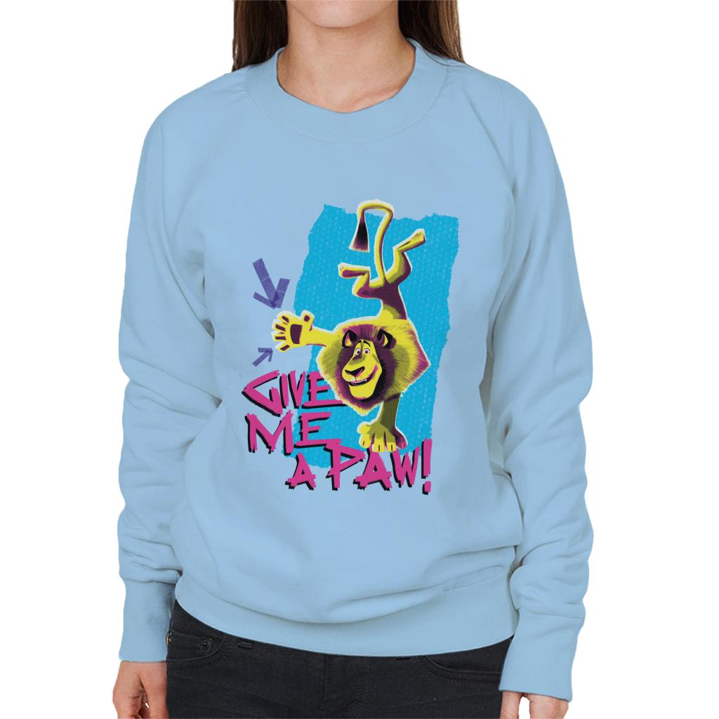 Madagascar Alex Give Me A Paw Women's Sweatshirt-ALL + EVERY