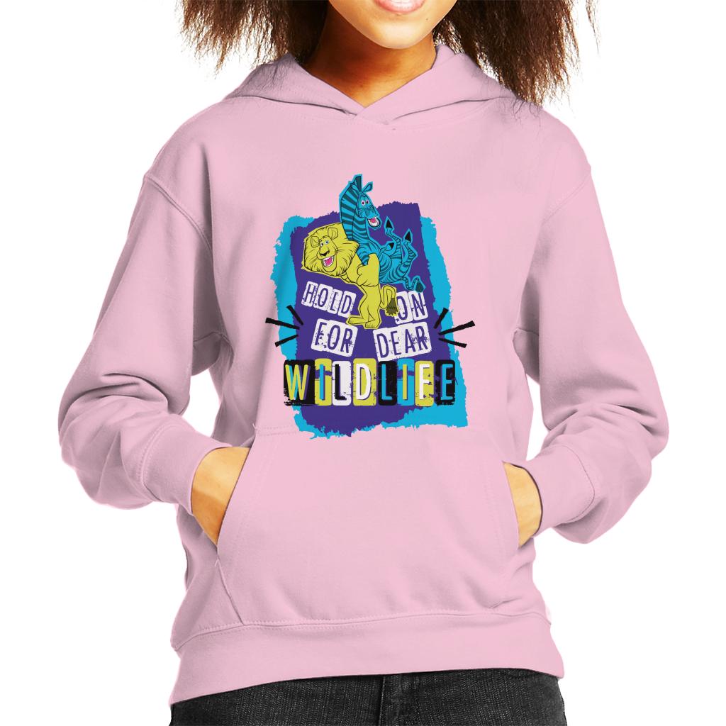 Madagascar Hold On For Dear Wildlife Kids Hooded Sweatshirt-ALL + EVERY