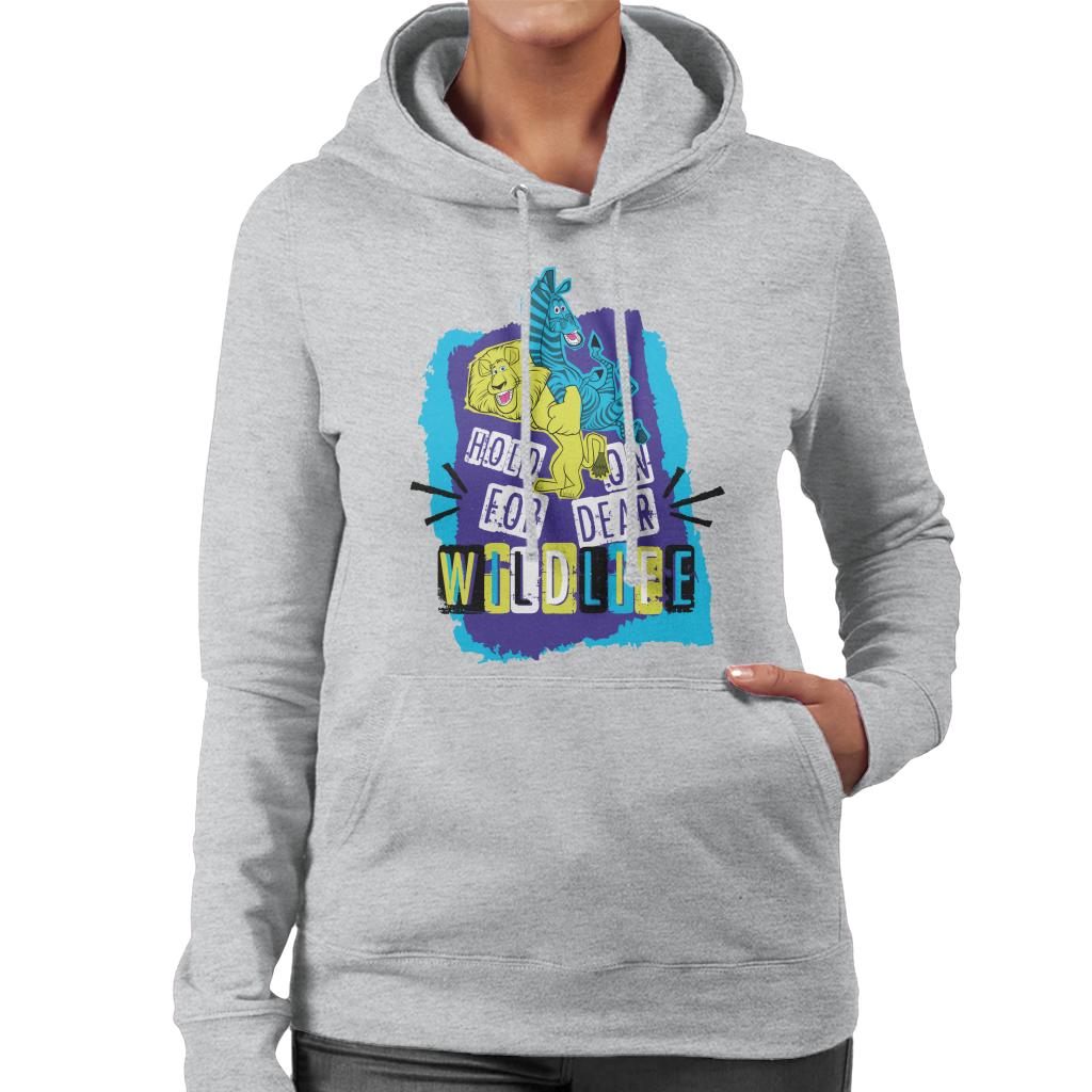 Madagascar Hold On For Dear Wildlife Women's Hooded Sweatshirt-ALL + EVERY