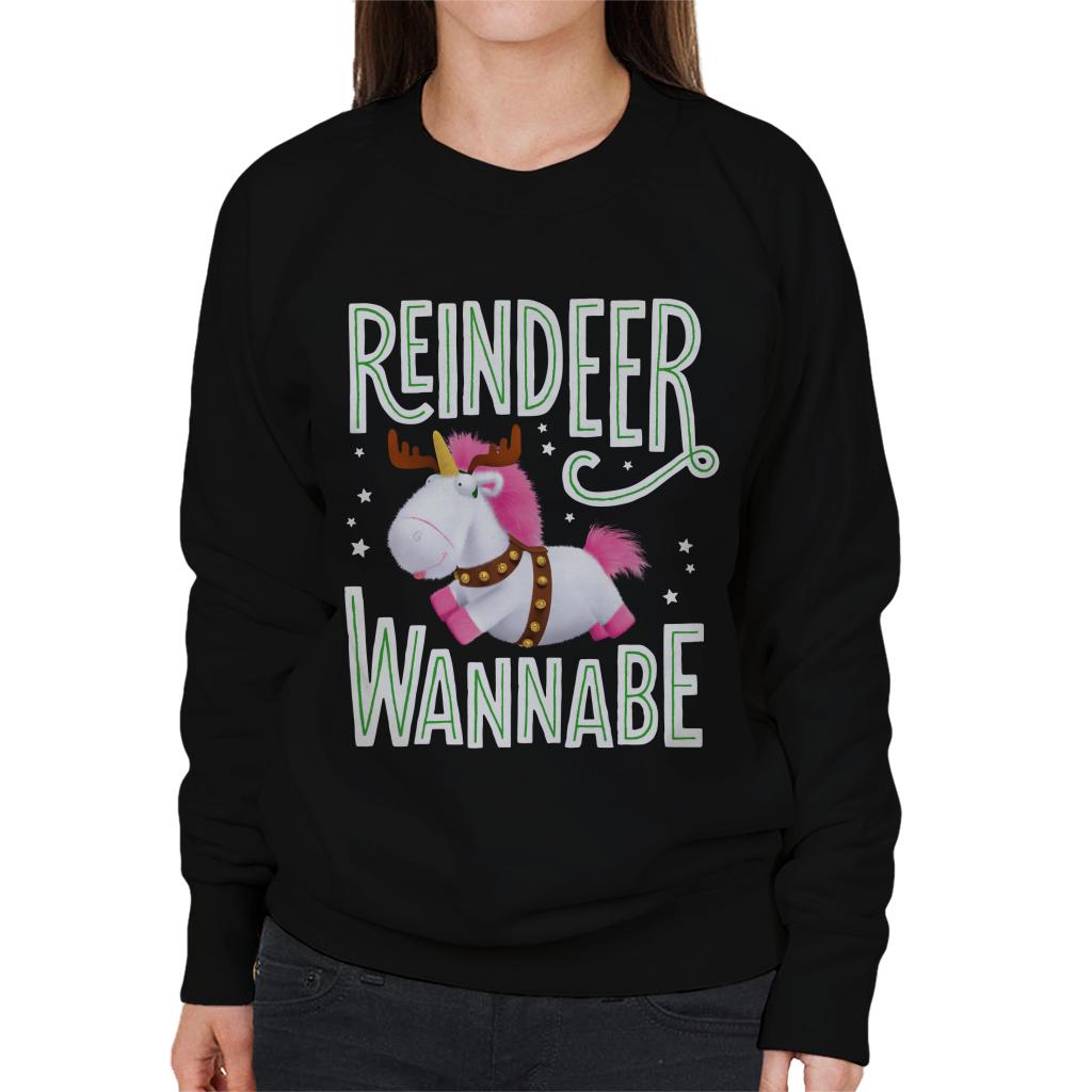 Minions Christmas Reindeer Wannabe Women's Sweatshirt-ALL + EVERY