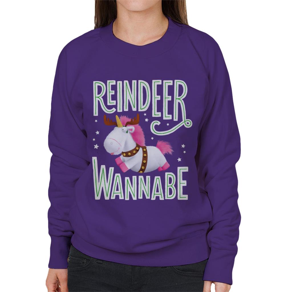Minions Christmas Reindeer Wannabe Women's Sweatshirt-ALL + EVERY