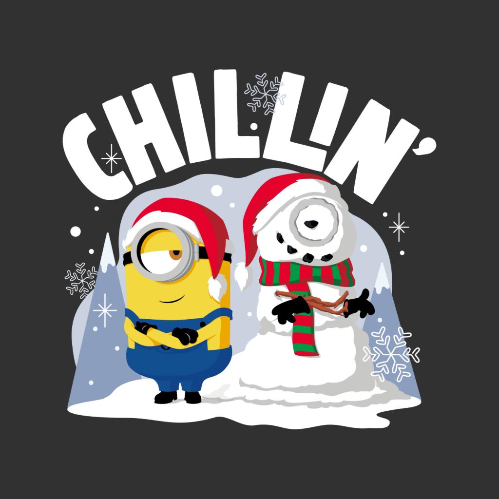 Minions Christmas Snowman Chillin Men's Hooded Sweatshirt-ALL + EVERY