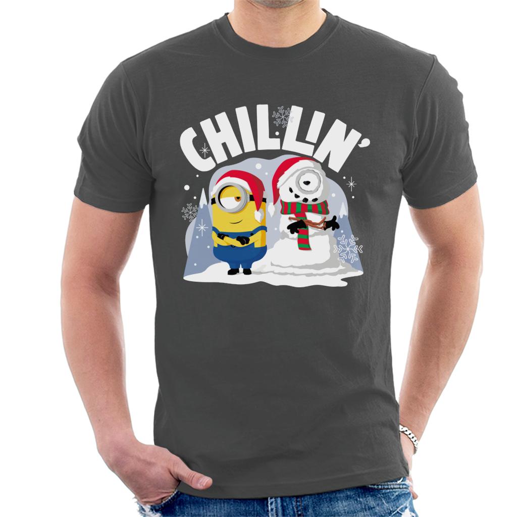 Minions Christmas Snowman Chillin Men's T-Shirt-ALL + EVERY