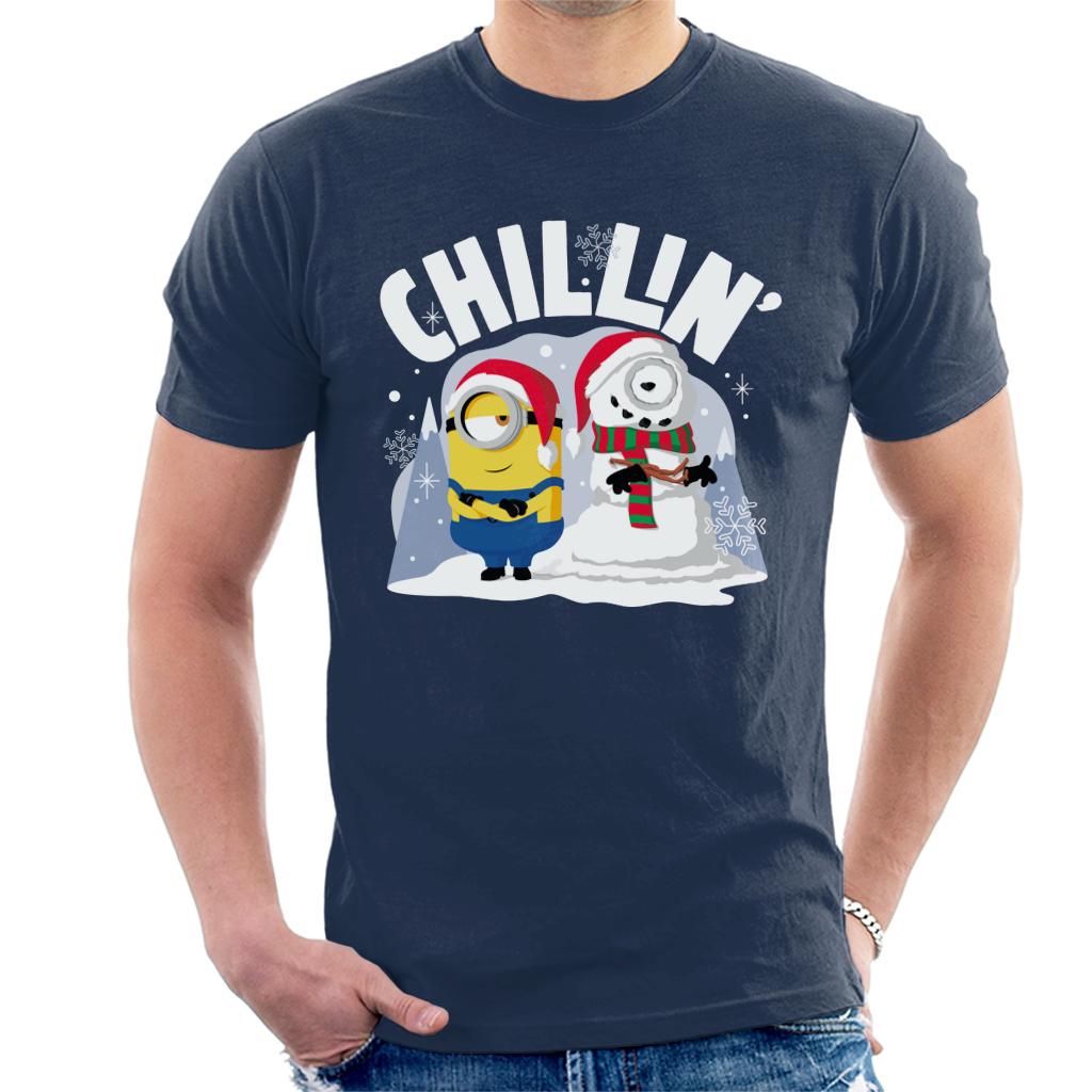 Minions Christmas Snowman Chillin Men's T-Shirt-ALL + EVERY