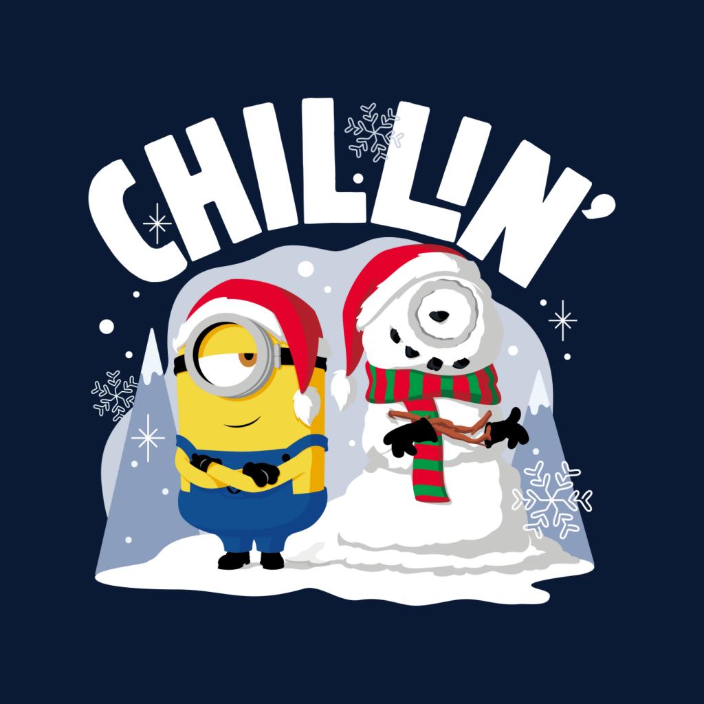 Minions Christmas Snowman Chillin Men's T-Shirt-ALL + EVERY