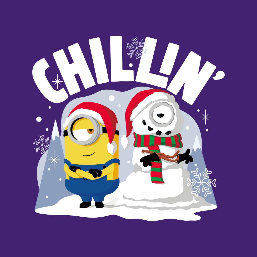 Minions Christmas Snowman Chillin Women's Hooded Sweatshirt-ALL + EVERY