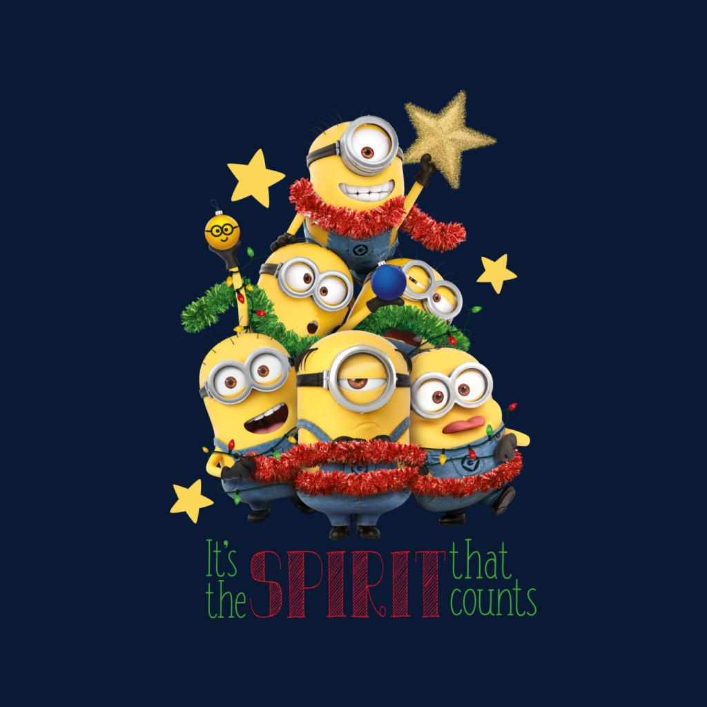 Minions Christmas It's The Spirit That Counts Men's T-Shirt-ALL + EVERY