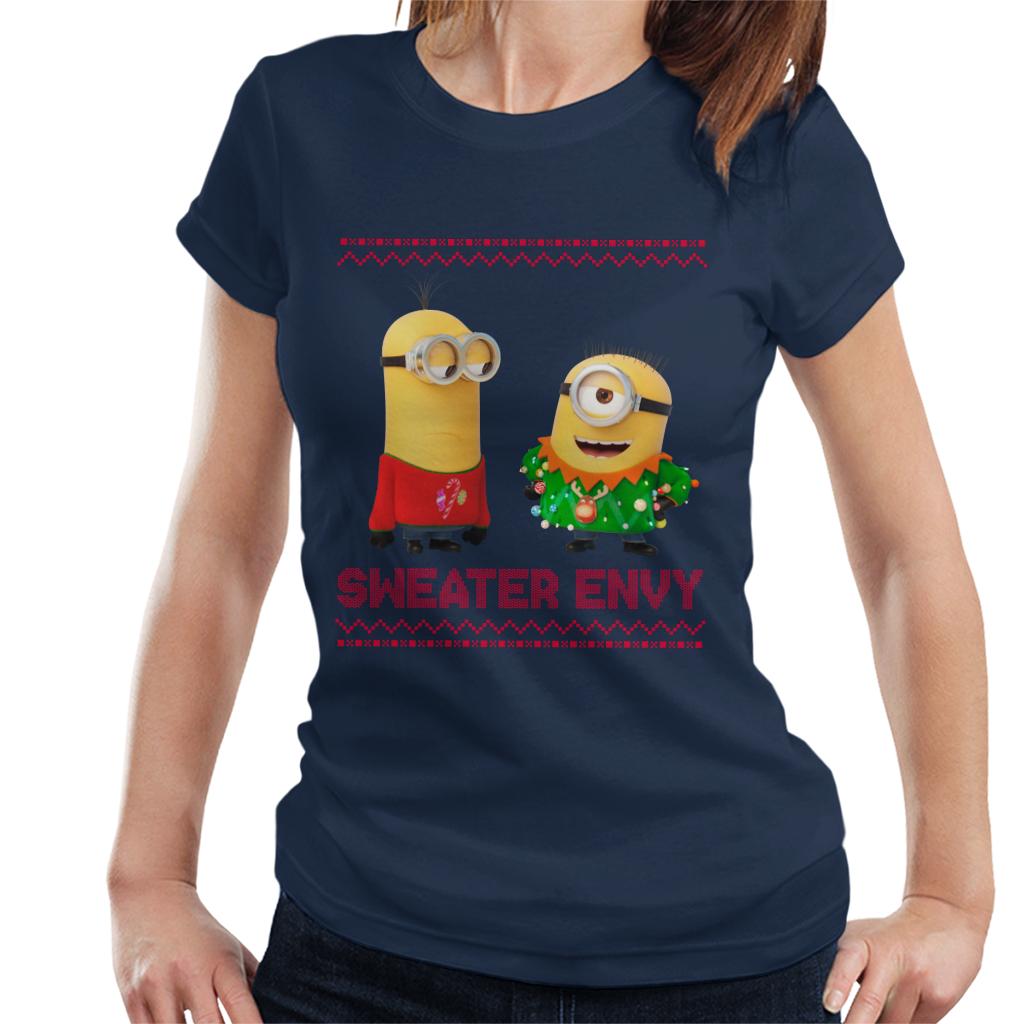 Minions Christmas Sweater Envy Women's T-Shirt-ALL + EVERY