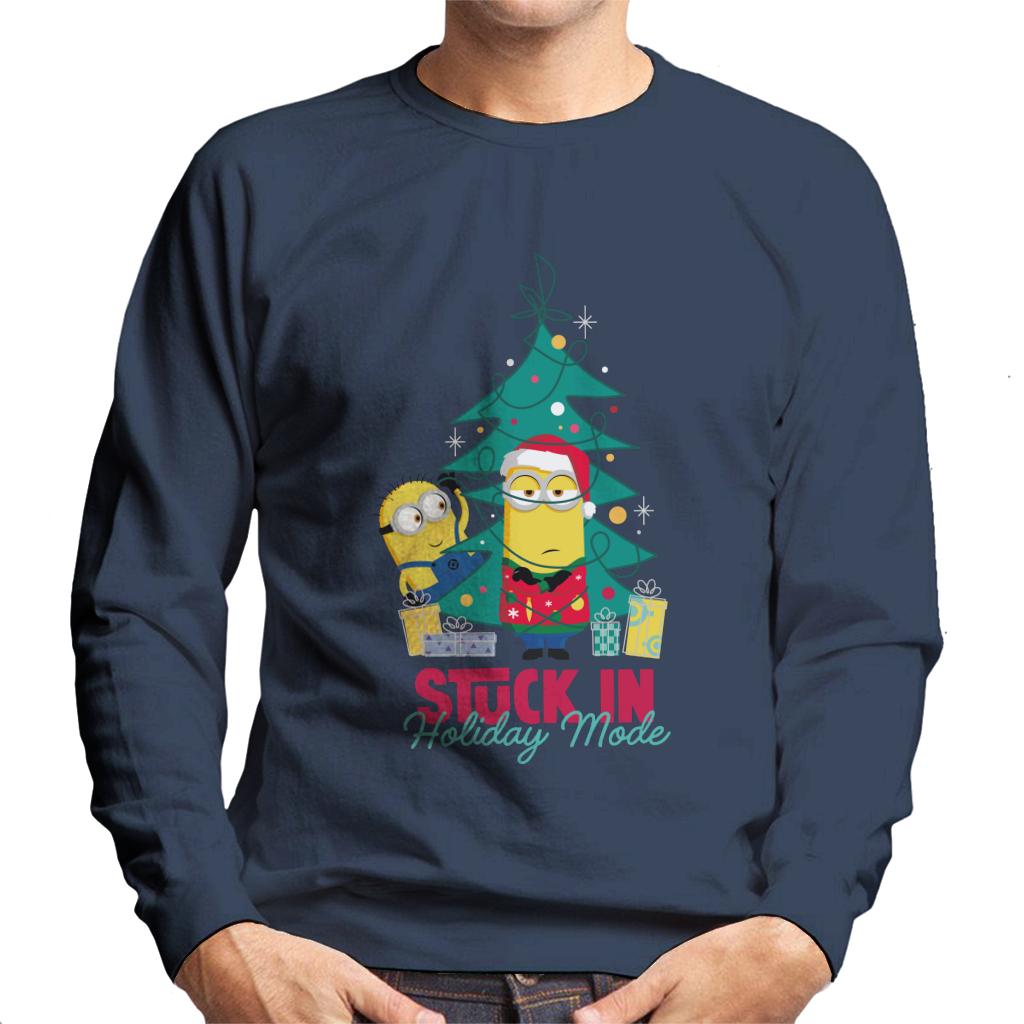 Minions Christmas Stuck In Holiday Mode Men's Sweatshirt-ALL + EVERY