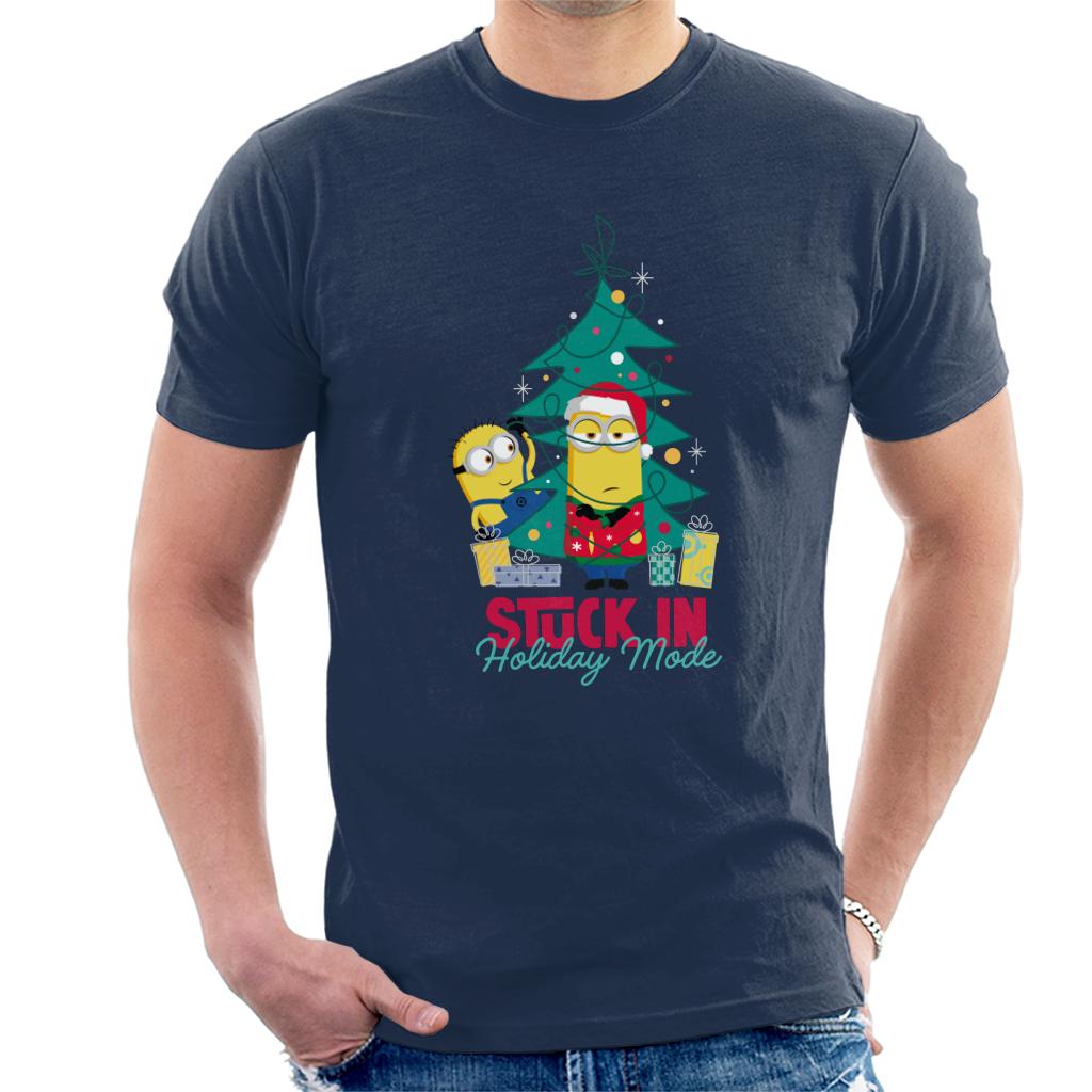 Minions Christmas Stuck In Holiday Mode Men's T-Shirt-ALL + EVERY