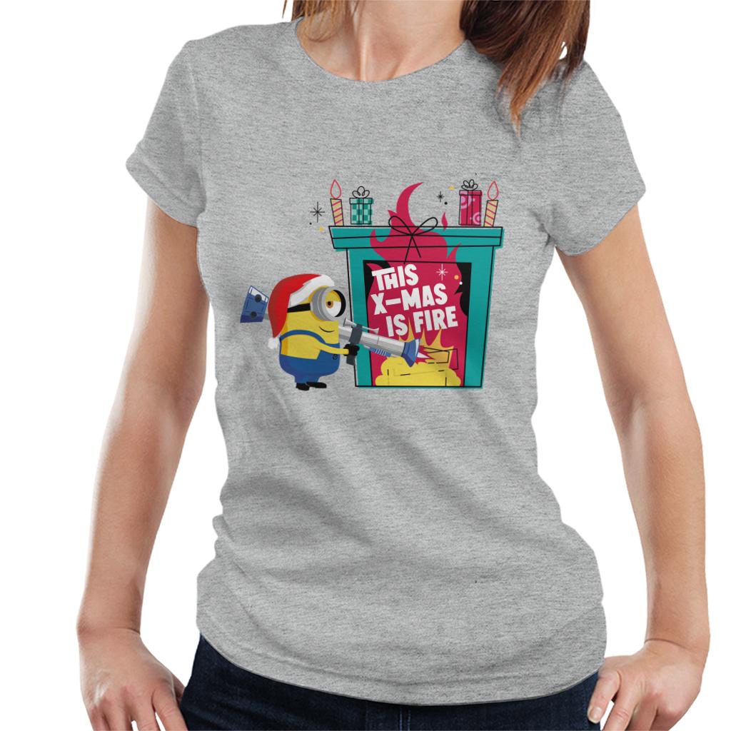 Minions Christmas This Xmas Is Fire Women's T-Shirt-ALL + EVERY