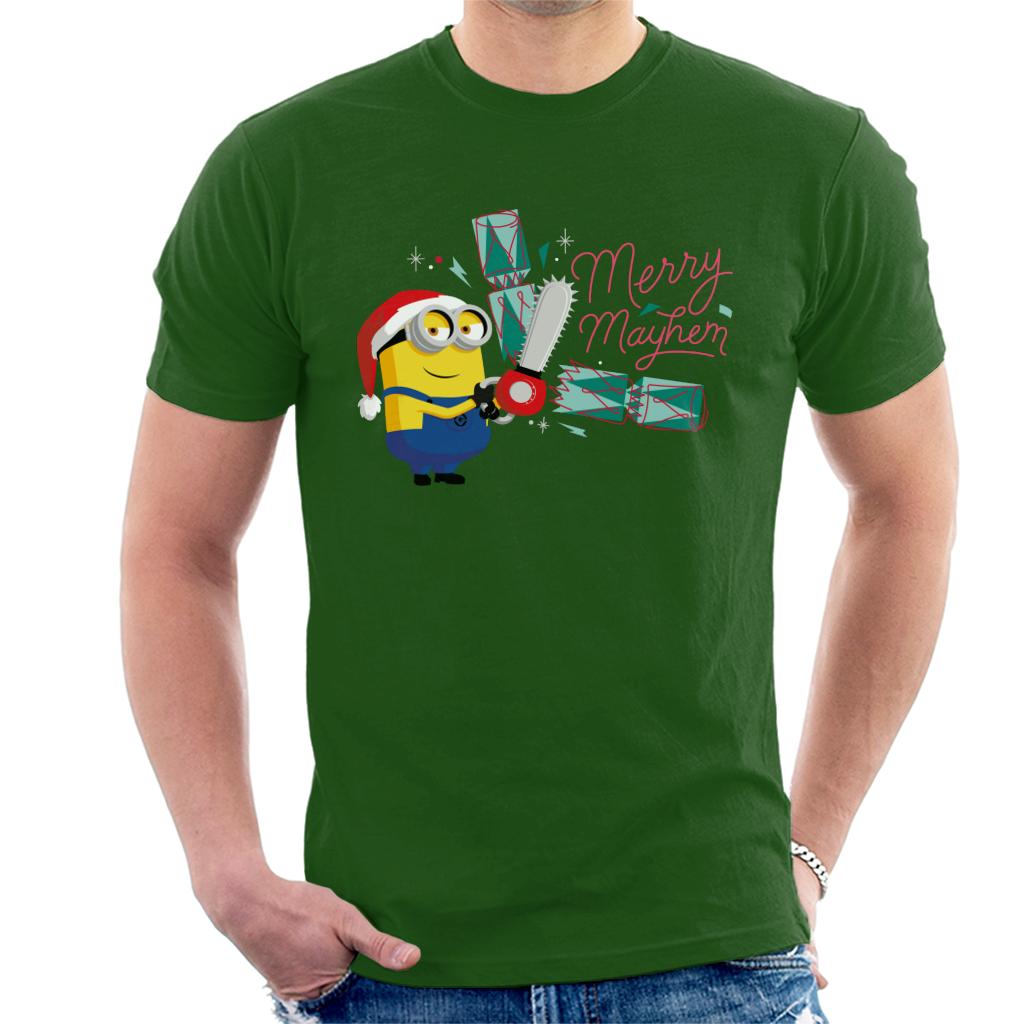 Minions Christmas Merry Mayhem Men's T-Shirt-ALL + EVERY